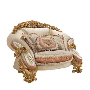 Armchair in fabric grand lux