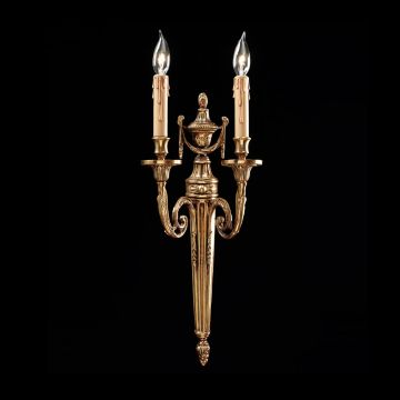 Badari Napoleone Empire Style Wall Sconce with 2 Lights