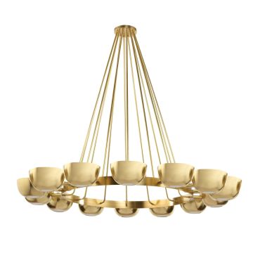 Badari Callisto 14-Light Chandelier with Brass Bowls