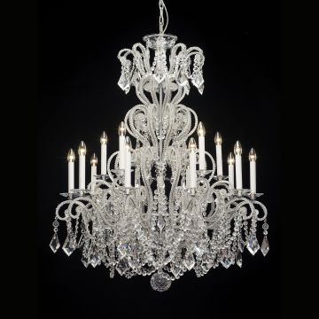 Badari Opera Chandelier with Bohemian Crystals, 15-Light