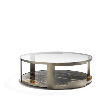 Trésor Round bronzed cocktail table