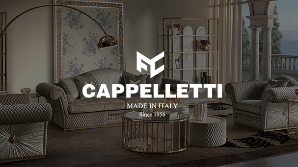 Cappelletti luxury furniture – Classic Made in Italy pieces with fine finishes and gold detailing, available at 101domus